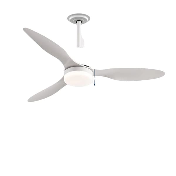 Takfläkt med belysning, energieffektiv 30W motor, fjärrkontroll för bekvämlighet,Vit-42 tum