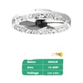 Miniatyrbild 1 av 2: Smart takfläktlampa, 60W effekt, justerbar färgtemperatur,YH-FAN-Vit