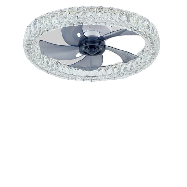 Takfläkt med lampa, fjärrkontroll, dimbar LED, modern design,VIT