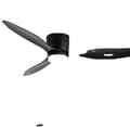 Miniatyrbillede 1 af 2: Moderne DC Loftventilator, Fjernbetjening, LED Lyskilde,52tommer(132cm), sort