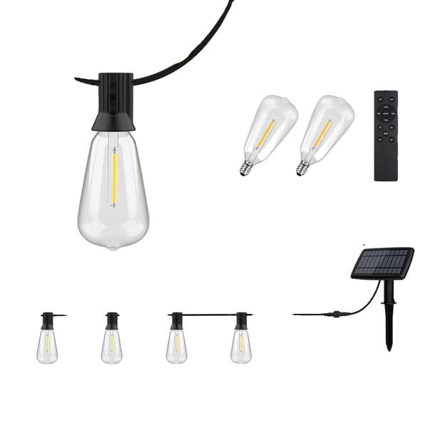 Solarguirlande Lys, 20,7 m Længde, 42 Pærer, IP44 Vandtæt,EU stik, 68FT 42LED