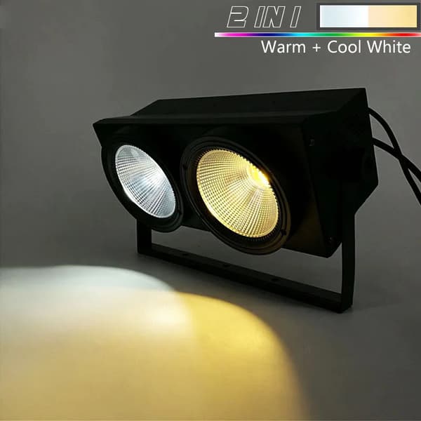 LED COB Blinder, 200W Tehonkulutus, 4/8CH tai 6/10CH Vaihtoehdot, Kylmä ja Lämmin Valkoinen Valaistus,EU-plugi, LED Viileä Lämmin Valkoinen