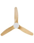 Miniatyrbilde 5 av 10: Takvifte med LED-lys Lysebrun Metall Tre Fjernkontroll Justerbar hastighet i 5 trinn Justerbart lys Timer Moderne design