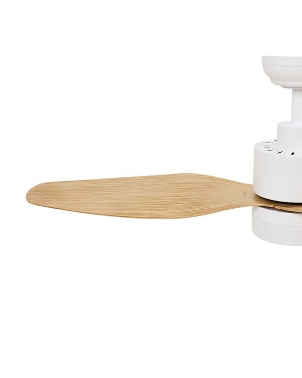 Takvifte med LED-lys Lysebrun Metall Tre Fjernkontroll Justerbar hastighet i 5 trinn Justerbart lys Timer Moderne design