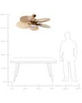 Miniatyrbilde 10 av 10: Takvifte med LED-lys Gull Metall Fjernkontroll Justerbar hastighet i 3 trinn Justerbart lys Timer