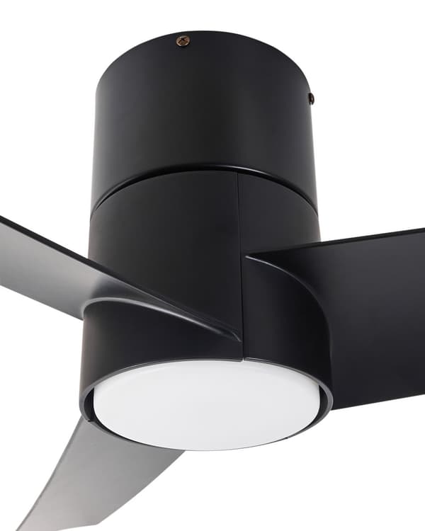 Takvifte med LED-lys Svart Syntetisk materiale Fjernkontroll Justerbar hastighet i 5 trinn 3 lystemperaturer Moderne design