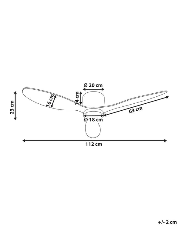 Takvifte med LED-lys Hvit Syntetisk materiale Fjernkontroll Justerbar hastighet i 5 trinn 3 lystemperaturer Moderne design