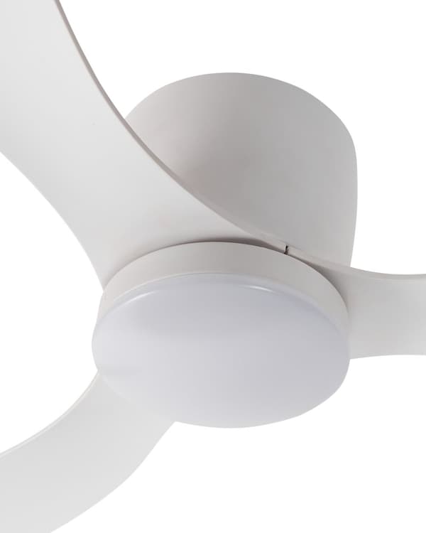 Takvifte med LED-lys Hvit Syntetisk materiale Fjernkontroll Justerbar hastighet i 5 trinn 3 lystemperaturer Moderne design