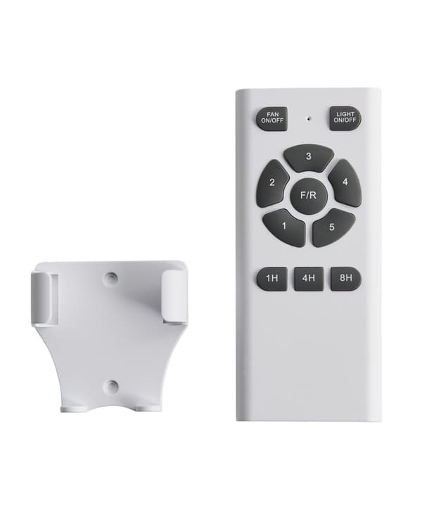 Takvifte med LED-lys Hvit Syntetisk materiale Fjernkontroll Justerbar hastighet i 5 trinn 3 lystemperaturer Moderne design