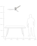 Miniatyrbilde 9 av 9: Takvifte med LED-lys Hvit Syntetisk materiale Fjernkontroll Justerbar hastighet i 5 trinn 3 lystemperaturer Moderne design