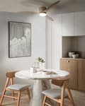 Miniatyrbilde 2 av 9: Takvifte med LED-lys Hvit Syntetisk materiale Fjernkontroll Justerbar hastighet i 5 trinn 3 lystemperaturer Moderne design