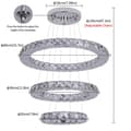 Miniatyrbillede 2 af 2: Krystal krone, moderne design, LED vedhæng lys, 3rings D20xD30xD40cm, Udskiftelig