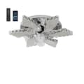 Miniatyrbillede 1 af 2: Krystal loftvifte, fjernbetjent betjening, europæisk lysekrone design, CF8012, 85-265V