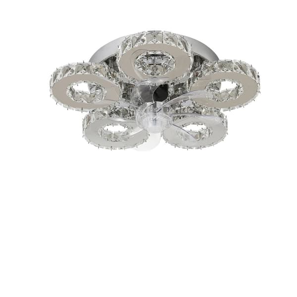Kristalltakfläkt, fjärrkontrollsfunktion, europeisk kristallkronedesign, CF8014, 85-265V