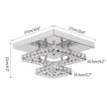 Miniatyrbillede 2 af 2: Loftlys, Krystal LED, Rustfrit Stål Lysekrone, E L27xW27cm, Kold Hvid