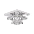 Miniatyrbillede 1 af 2: Loftlys, Krystal LED, Rustfrit Stål Lysekrone, E L27xW27cm, Kold Hvid