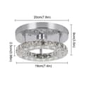 Miniatyrbillede 2 af 2: Krystal loftlampe, moderne design, LED-belysning, Dia20cm 12w, udskiftelig
