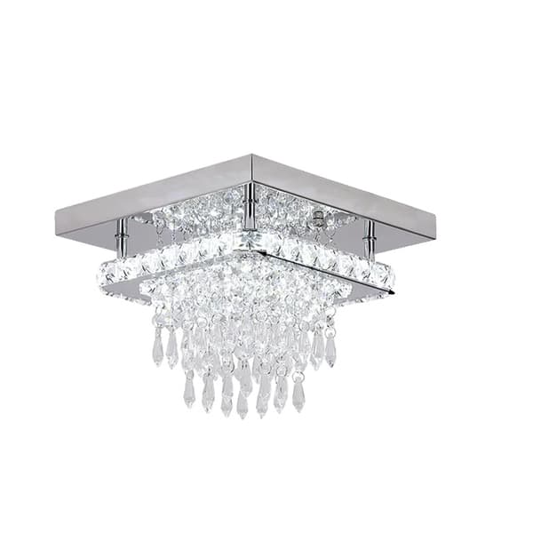 Kristall Taklampa, Modern Design, LED Belysning, Dia25cm 19w, Kallvit