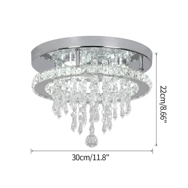 Kristallikattovalaisin, moderni muotoilu, LED-valaistus, Dia30cm 24w, vaihdettava