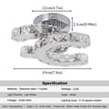 Miniatyrbild 2 av 2: Kristall Taklampa, Modern Design, LED Belysning, Dia12cm 16w, Kallvit