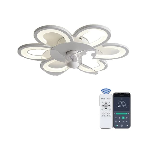Takfläkt med ljus, Dimbar LED, Fjärrkontroll App, Smart-40W, 220 volt