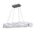 Miniatyrbillede 1 af 2: Krystal krone, moderne design, LED vedhæng lys, D70x76cm, Kold Hvid