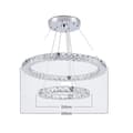 Miniatyrbillede 1 af 2: Krystal krone, moderne design, LED vedhæng lys, 2ringe D50XD30cm, Udskiftelig
