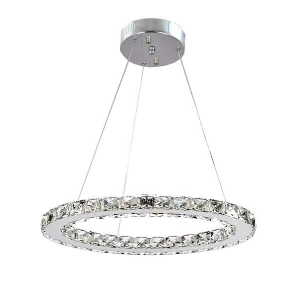 Kristallikruunu, moderni muotoilu, LED-riippuvalot, 1 rengas D30cm, vaihdettava