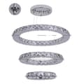 Miniatyrbillede 1 af 2: Krystal krone, moderne design, LED vedhæng lys, 3rings D20xD30xD40cm, dæmpning med fjernbetjening