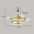 Pikkukuva 2 / 2: Kattotuuletin LED-valolla, kaukosäätötoiminto, himmennettävä ominaisuus,Kolmivärinen himmennys RC, kultainen