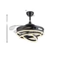 Pikkukuva 1 / 2: Kattotuuletin LED-valolla, kaukosäätötoiminto, himmennettävä ominaisuus,musta, Kolmivärinen himmennys RC