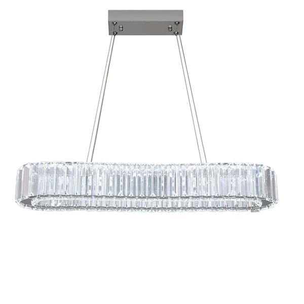 Kristallikruunu, LED-valaistus, kaukosäädin, L57cm Ovaali, himmennettävä kaukosäätimellä