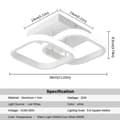 Miniatyrbillede 2 af 2: Loftlampe, Akrylmateriale, LED-belysning, B hvid, Kold Hvid