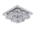 Miniatyrbillede 1 af 2: Moderne Krystal Loftlampe, Rustfrit Stål og LED, 27x27 cm, 24W,1 Hjerter Dobbelt B, ændringsbar