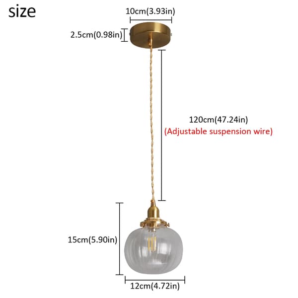 Hängande lampa, nordisk design, LED-belysning, modell B, Varmvit