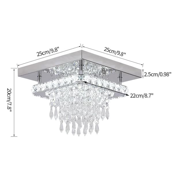 LED Loftlamper, Krystaldesign, Rustfrit Stål Lysekrone, Type D, Kold Hvid
