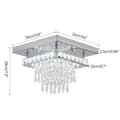Miniatyrbillede 2 af 2: LED Loftlamper, Krystaldesign, Rustfrit Stål Lysekrone, Type D, Kold Hvid