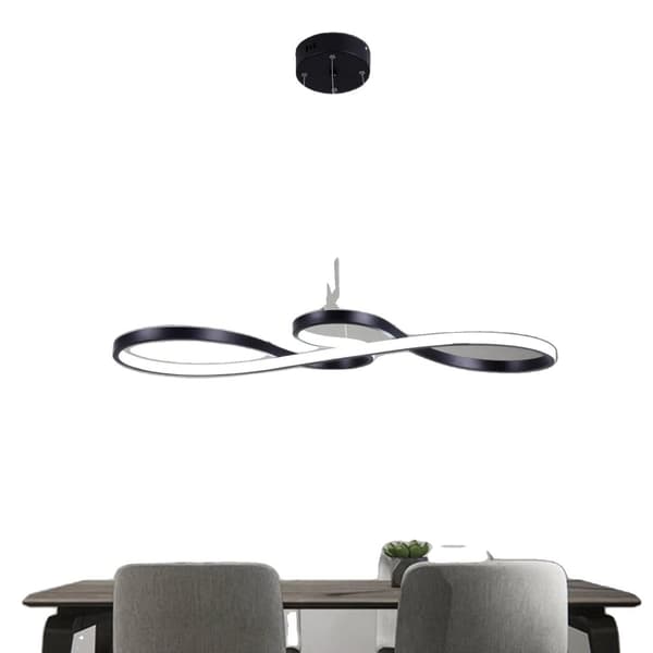 Hängande lampa, nordisk design, LED-taklampor, Svart, Kallvit