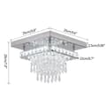 Miniatyrbillede 2 af 2: Led Krystal Lysekrone, Moderne Design, Krystal Accenter, F25, Varm Hvid