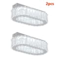 Miniatyrbild 2 av 2: Kristall Taklampa, Oval Design, LED Kronljus, 2 st, Varmvit