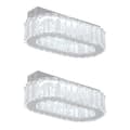 Miniatyrbild 1 av 2: Kristall Taklampa, Oval Design, LED Kronljus, 2 st, utbytbar