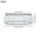 Miniatyrbild 2 av 2: Kristall Taklampa, Oval Design, LED Kronljus, 1 st, Kallvit