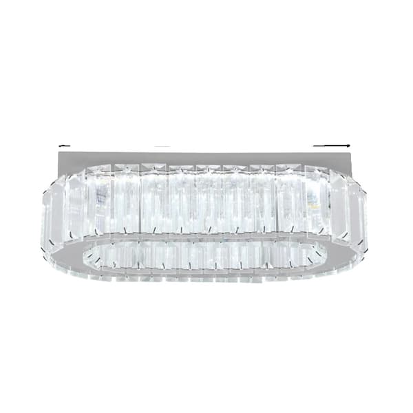 Krystal Loftlampe, Ovalt Design, LED Lysekrone, 1 stk, udskiftelig