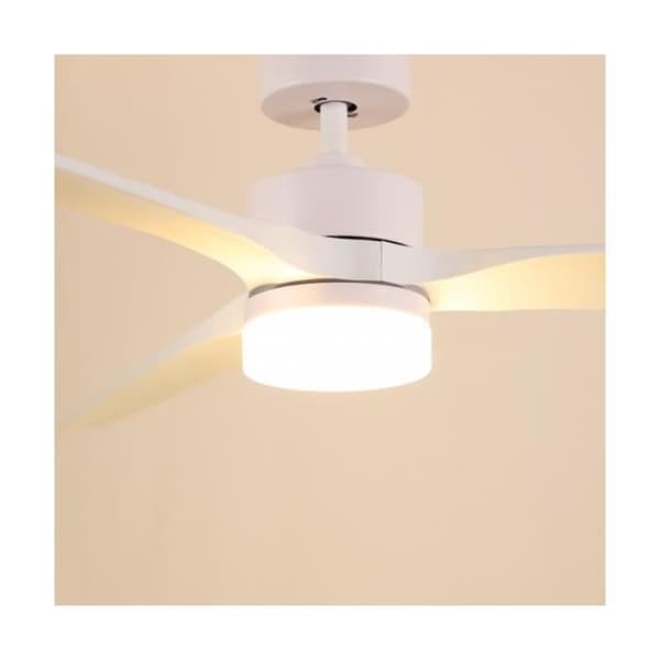 GRUNKEL Takfläkt med LED-ljus 132cm diameter vit