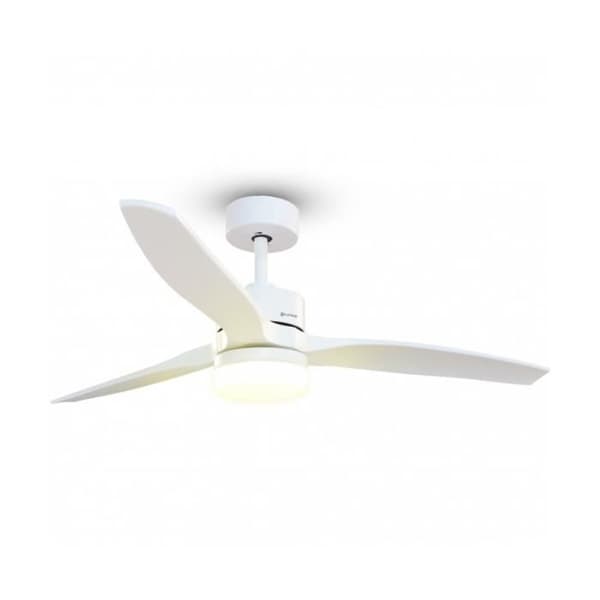 GRUNKEL Takfläkt med LED-ljus 132cm diameter vit