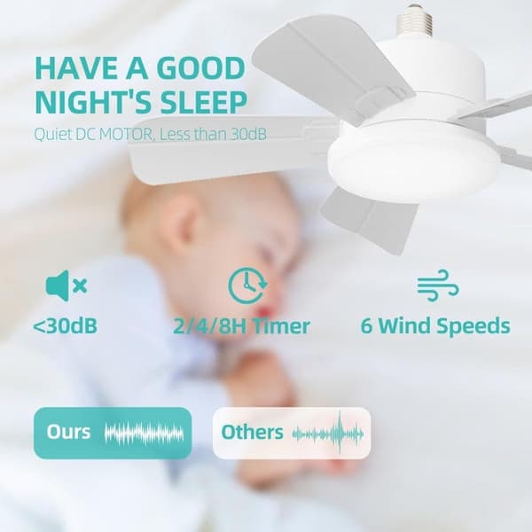 Bomclap kattotuuletin 30W E27 kattovalaisin tuuletin lamp kaukosäätimellä