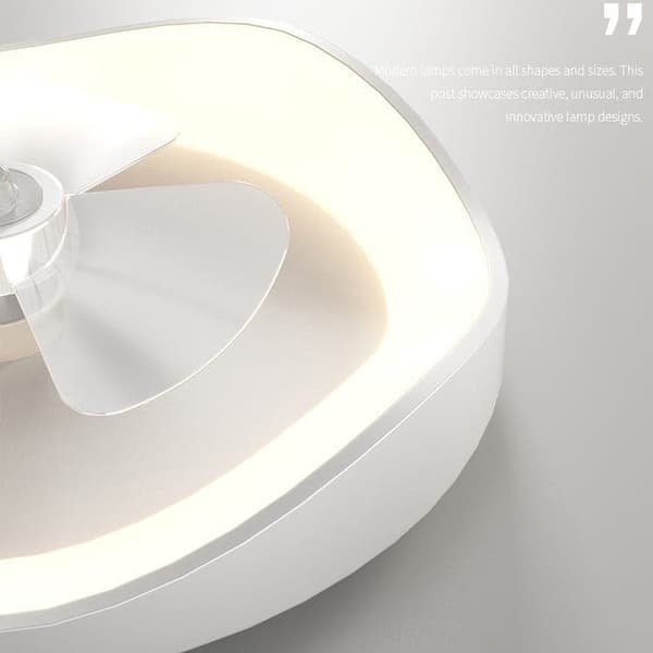 OBOSOE Loftsventilator/LED-belysning Dæmpbar loftslampe Lydløs viftelampe, med fjernbetjening