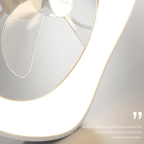 OBOSOE Loftsventilator/LED-belysning Dæmpbar loftslampe Lydløs viftelampe, med fjernbetjening