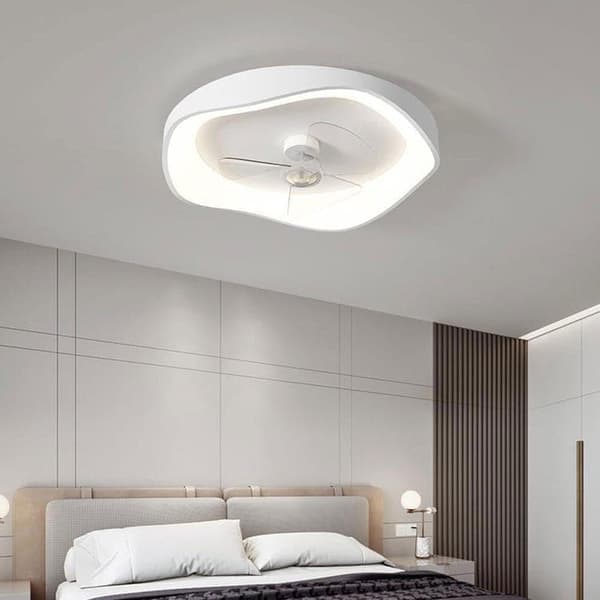 OBOSOE Loftsventilator/LED-belysning Dæmpbar loftslampe Lydløs viftelampe, med fjernbetjening