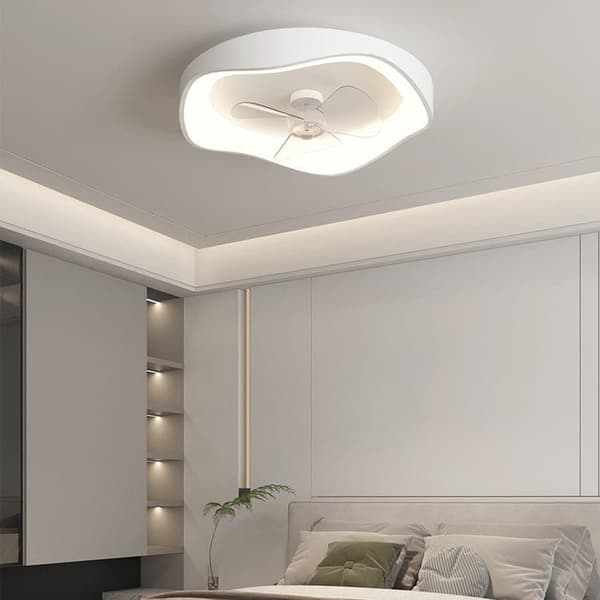 OBOSOE Loftsventilator/LED-belysning Dæmpbar loftslampe Lydløs viftelampe, med fjernbetjening